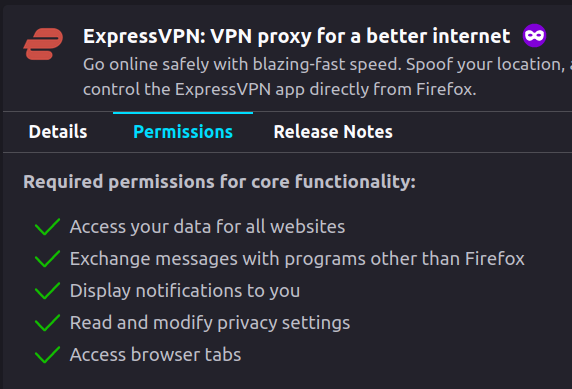 VPN permissions